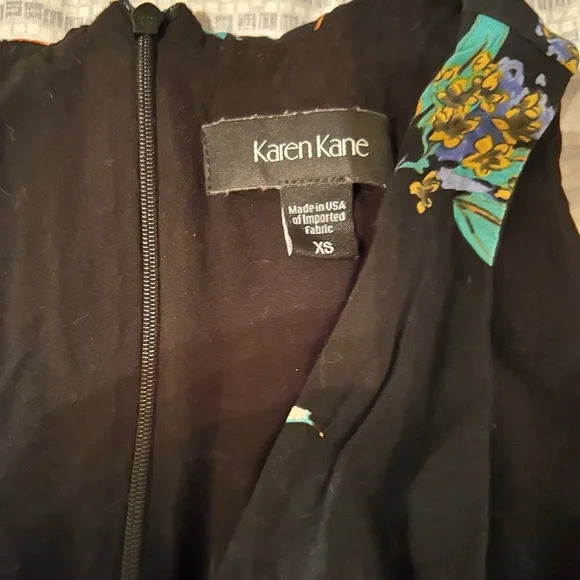 Karen Kane Black And Blue Floral Sleeveless Dress For Women Size XS. - Picture 2 of 5